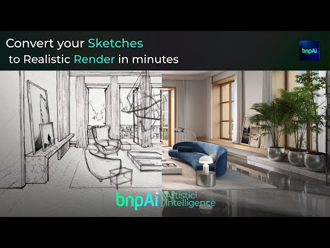 Turn Your Hand-Drawn Sketches into Stunning 3D Renders Using AI | #3drendering  #bnpai