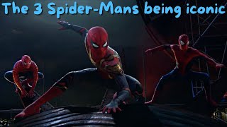 The Spider-Mans being an iconic trio for 7 minutes - Spider Man: No Way Home