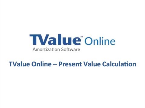 TValue Online - Present Value Calculation