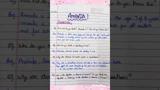 Class 10 English Poem - Amanda....Questions And Answers.... First Flight..