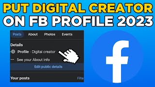 How To Put Digital Creator on Facebook Profile 2025