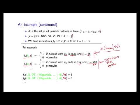 Natural Language Processing by Michael Collins, Columbia University P84  04 Fea