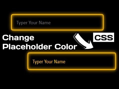 Change Placeholder Color in HTML and CSS | Placeholder text animation