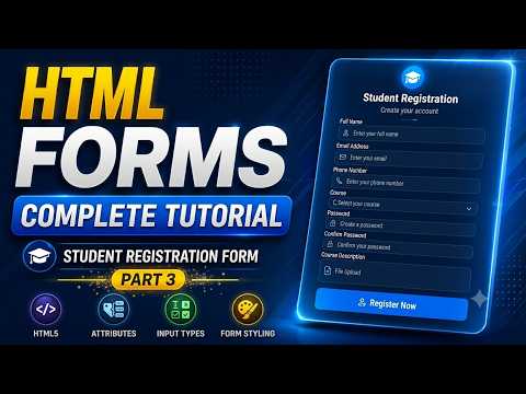 HTML Tutorial Part 15.3 | HTML Form Explained with Examples