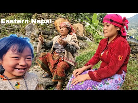 Nepalese mythical endangered instruments and rural lifestyle. // Binayo And Dangam // organic food