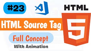 Html Source Tag Urdu/hindi | source | html full course for beginners | web development tutorial #23