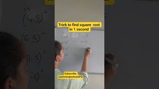 trick to find squarebroot in 1 second