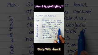 Que 1 what is statistics // BCA Sem 3 Elements of statistics