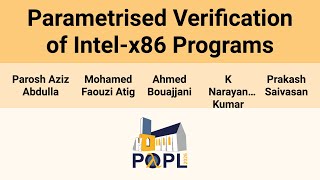 [POPL'26] Parametrised Verification of Intel-x86 Programs