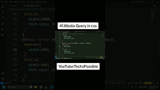 41 Media Query In Css | media query in css in English  | media query for responsive | media query