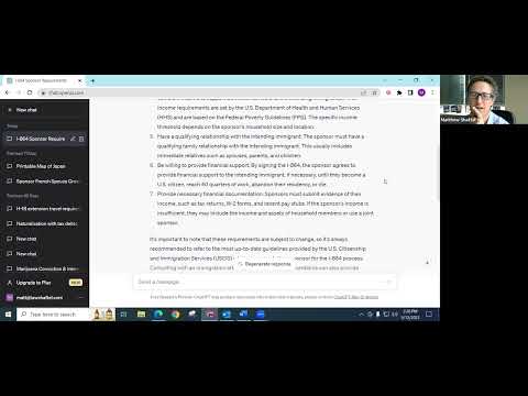 ChatGPT v Immigration Lawyer - The Public Charge ground of inadmissibility and being a I-864 sponsor