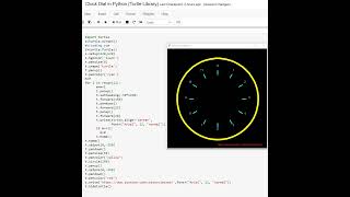 Clock Dial in Python Turtle Library