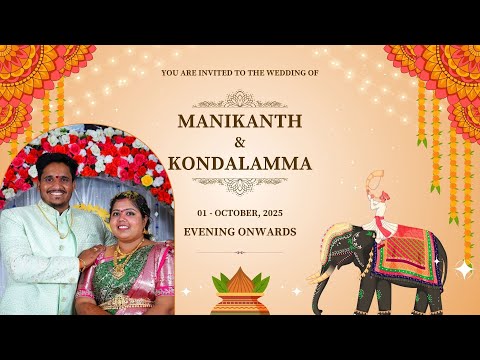MANIKANTH WEDS KONDALAMMA | WEDDING LIVE STREAMING | 01-09-2025