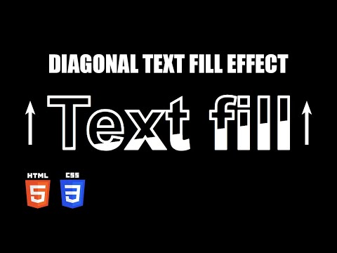 Text Fill Diagonal Hover Effect | HTML & CSS Tutorial