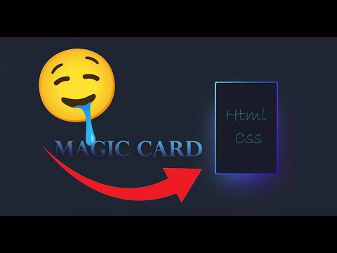 How to create magic card 😲  - speed code - #htmlcss
