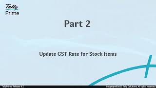 How to Update GST Tax Rates in Bulk Using GST Rate Setup | TallyHelp
