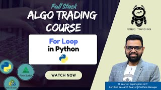 "Learn For Loop with Python Datatypes | Simple & Clear" #pythoncoding  #robotrading #datascience