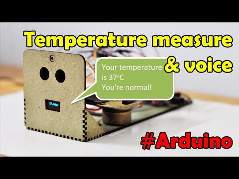 Infrared thermometer automatic measuring & voice system - Arduino