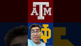 Texas A&M @ #notredame  #cfbprediction #collegefootball #sports #secfootball #shorts