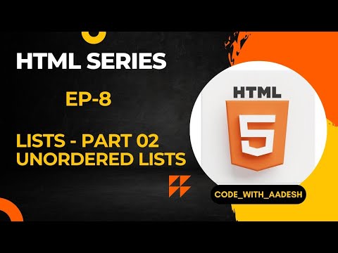 HTML Complete Course Ep-8 | Lists Part-2 Unordered Lists #html #htmltutorial #webdevelopment