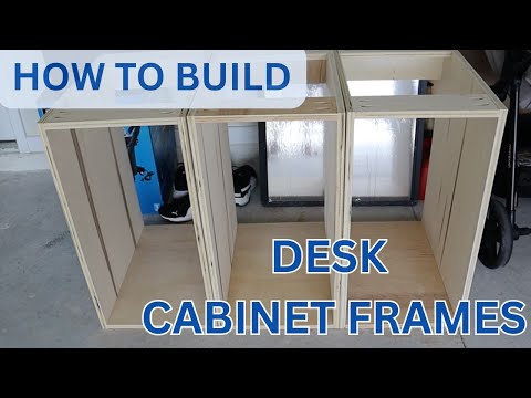 Built in Desk Build Part 1 | Building Desk Cabinet Frame