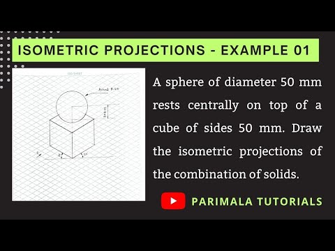 ISO Metric Projections in Engineering Drawing_ Manual Drawing _ Example 01