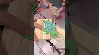 Cutting a Turtle 🐢 from Wood with a Bandsaw #Woodworking, #DIYWoodworking #TurtleArt