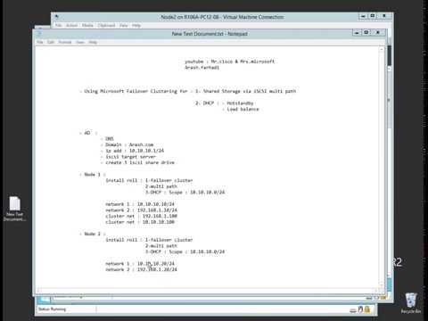 iSCSI and DHCP with Microsoft Failover Clustering Windows 2012r2 step by step-اموزش شبکه-mcsa-