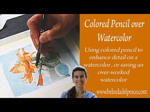 How to Fix a Watercolor Painting with Colored Pencils