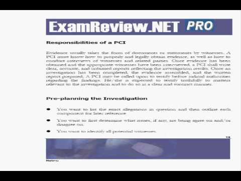 ExamREVIEW Study Product: PCI (Professional Investigator) Exammetrix Study Sheets