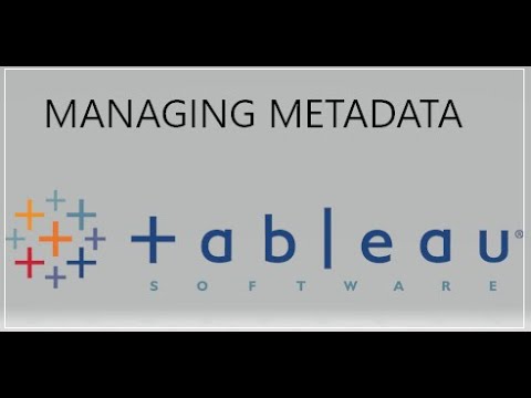 Managing Metadata in Tableau