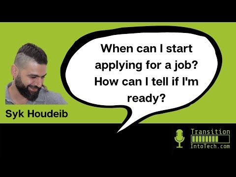 When am I ready to apply   Syk Houdeib   Transition Into Tech