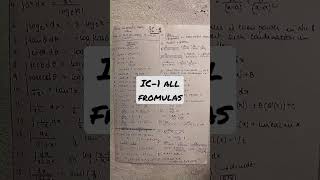 #shorts #jee2022 Integration formulas and short notes