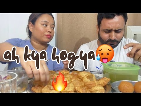 Spicy panipuri 🥵 #mukbang #asmr #indianfood