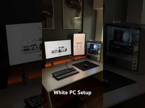 White PC Setup showcase #technology #setup #gaming