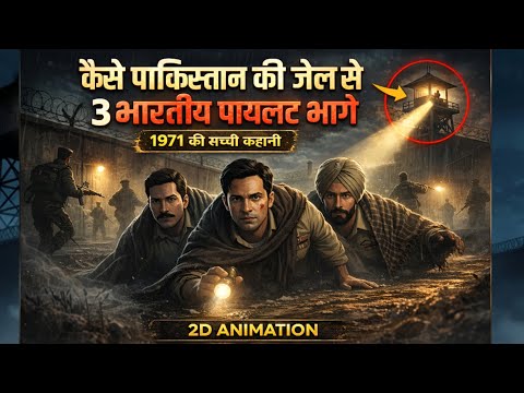 कैसे Pakistan की High Security Jail से भागे 3 Indian Pilots 😱 | True Story | 2D Animation