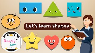 Learn Shapes for Kids | Shape Learning Animation video for kids |  @DoodlyDoo-KidsLearningVideos ​