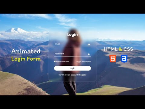 How to make Animated Login Form using by Html & CSS | Dev Tech