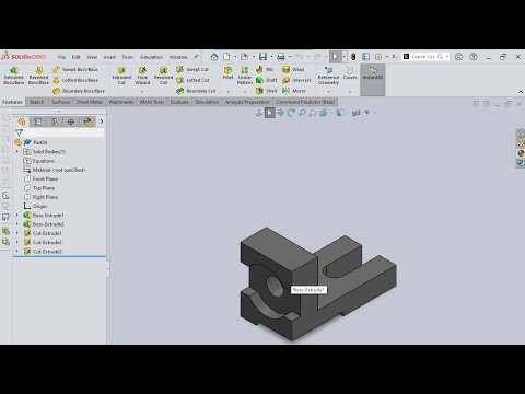 A simple cad design in solidworks tutorial.
