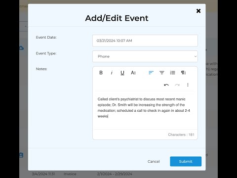 Entering Timeline Events & Downloading Medical Records