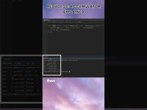 Reduce JS: Accumulator explained! (full video link in description) #js #jstutorial #coding