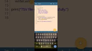 How to create tsv file in python #python