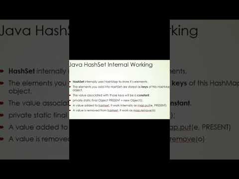 Hash set internal working in Java #java #coding #hashset #hashmap