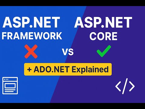 ASP.NET Framework vs ASP.NET Core (with ADO.NET Explained)