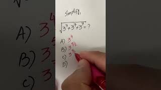 Exponent Math Simplification #exponenttricks #exponents #exponentialproblem #exponentialequation
