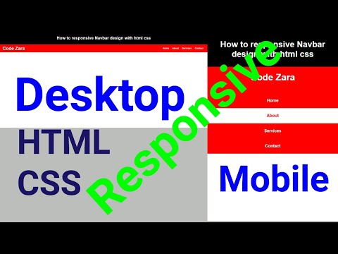 How To Responsive navbar HTML CSS