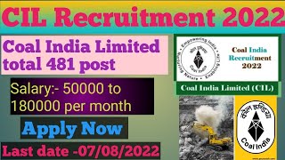 Coal India Limited Recruitment 2022# cil Recruitment 2022 #HH Desire