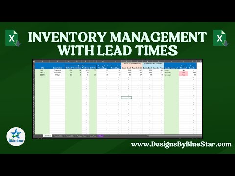 Inventory Management Spreadsheet for Small Business with Lead Time | Excel Tutorial | Supply Chain