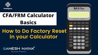 Calculator Basics  -  How to do Factory reset | | FRM Preparation | CFA Preparation #frm #cfa