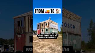 BUILDING A CONTAINER HOME FROM START TO FINISH .. #shorts #realestate #containerhome